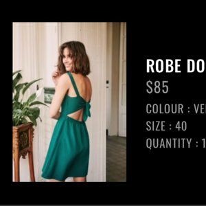 Sezane Dorina Dress, Excellent Condition, Size 40 (FR)/8 (US)